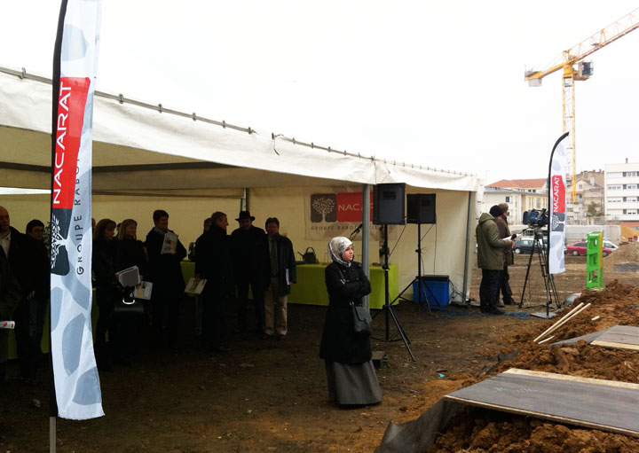 Plantation d’arbres de l’opération immobilière Côté Sablon à Metz – Nacarat