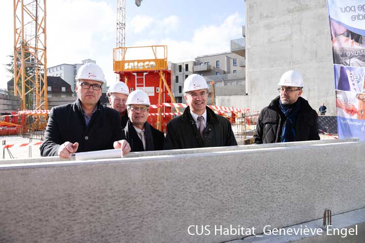 Pose de la Première Pierre de la Résidence Orion à Strasbourg