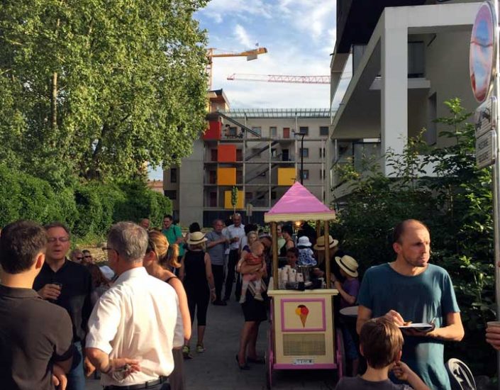 Apéritif des nouveaux résidents de l’Ecoquartier des Brasseries à Strasbourg