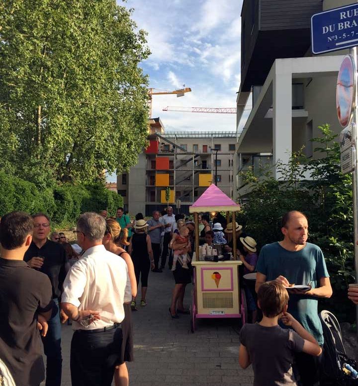 Apéritif des nouveaux résidents de l’Ecoquartier des Brasseries à Strasbourg