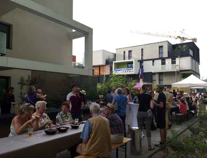 Apéritif des nouveaux résidents de l’Ecoquartier des Brasseries à Strasbourg