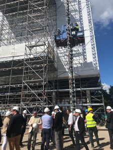 ascenseur chantier organisation evenement la canopée